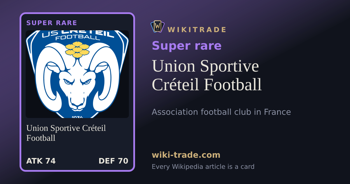 Union Sportive Créteil Football — Super rare card
