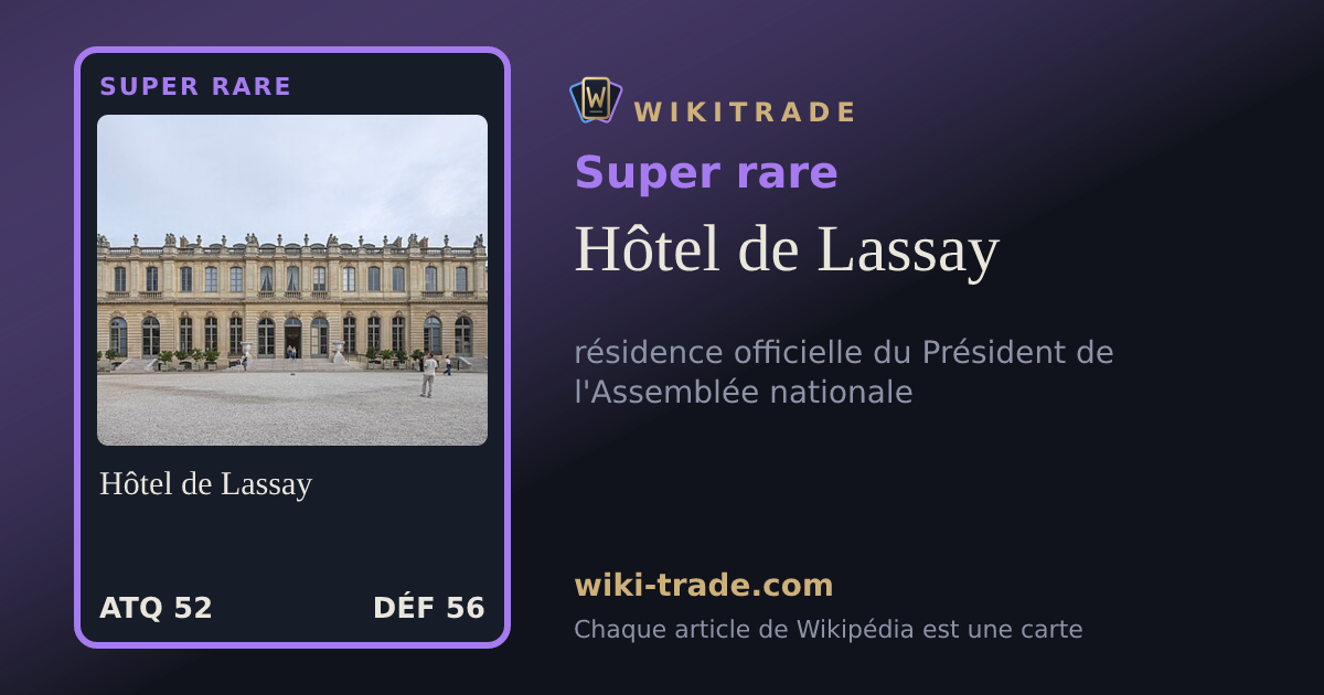 Hôtel de Lassay — carte Super rare