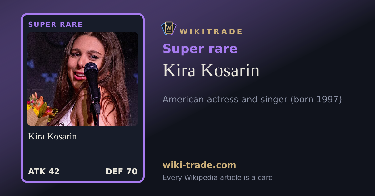 Kira Kosarin — Super rare card