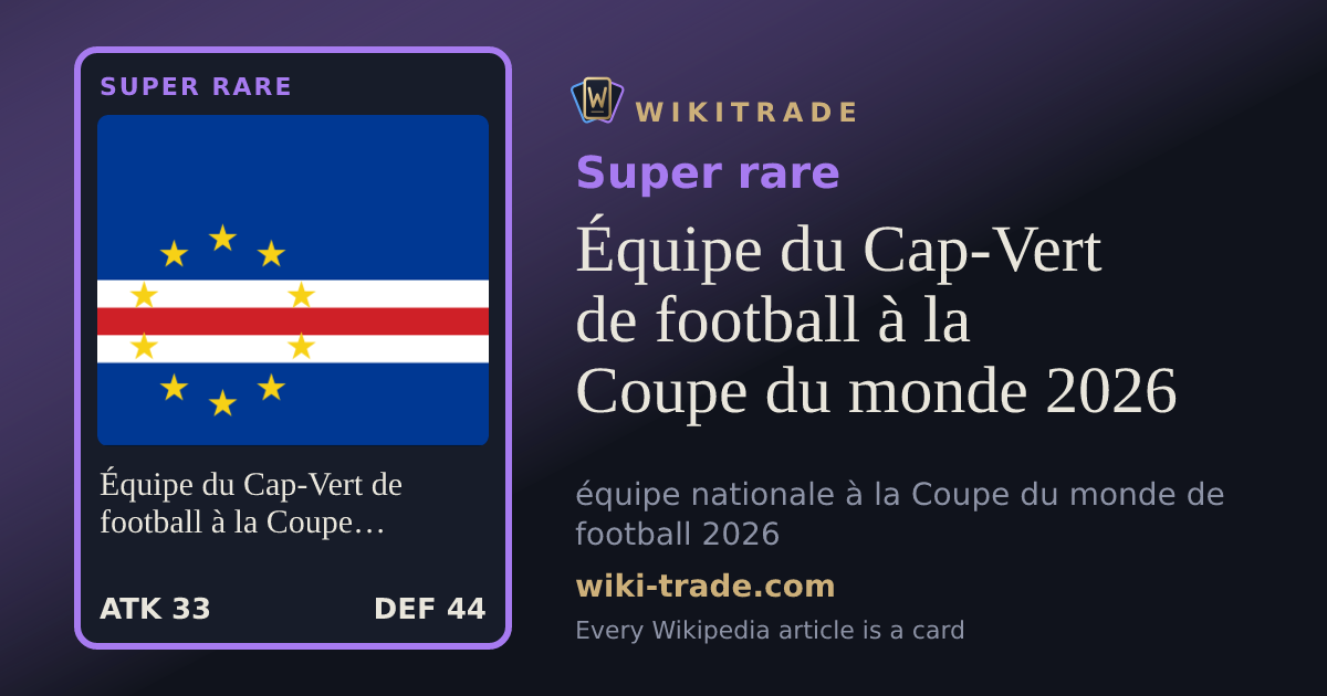 Équipe du Cap-Vert de football à la Coupe du monde 2026 — Super rare card