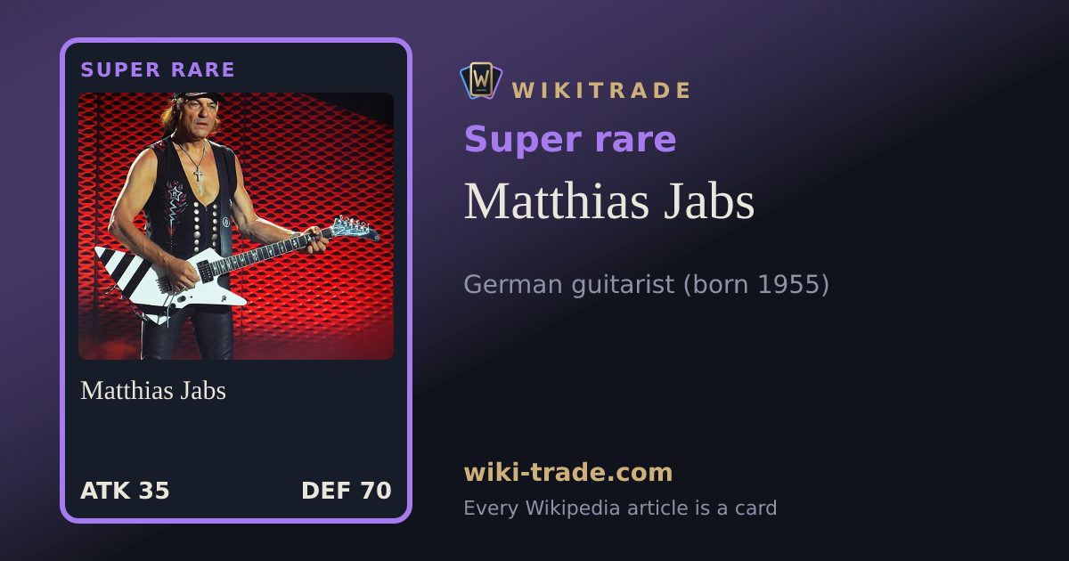 Matthias Jabs — Super rare card