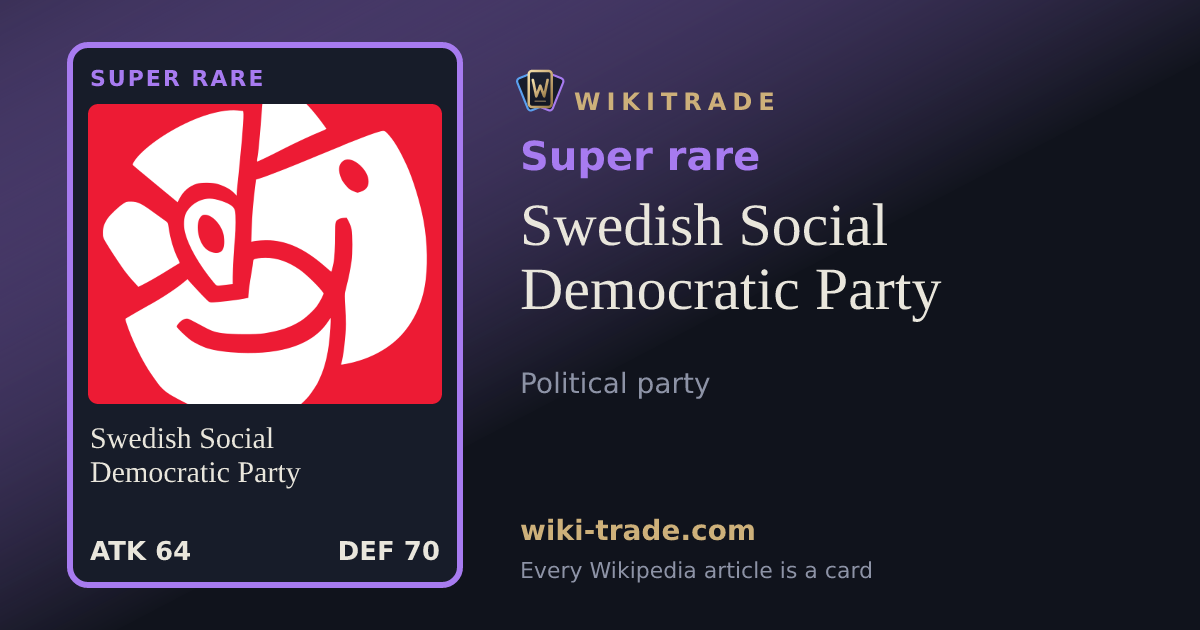 Swedish Social Democratic Party — Super rare card