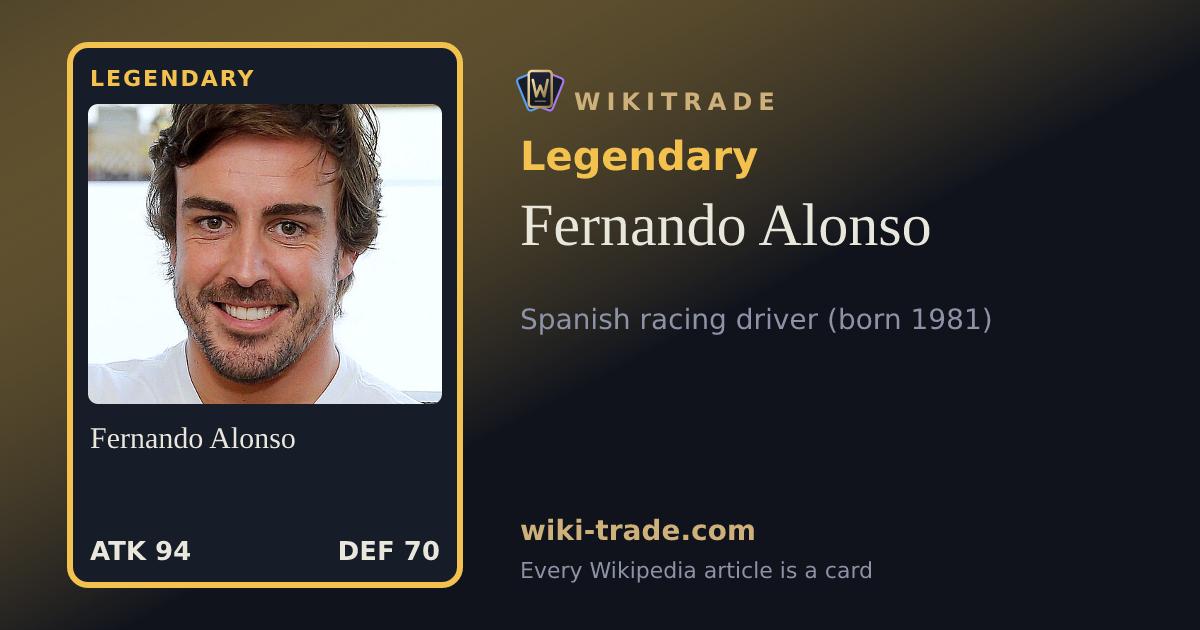 Fernando Alonso — Legendary card