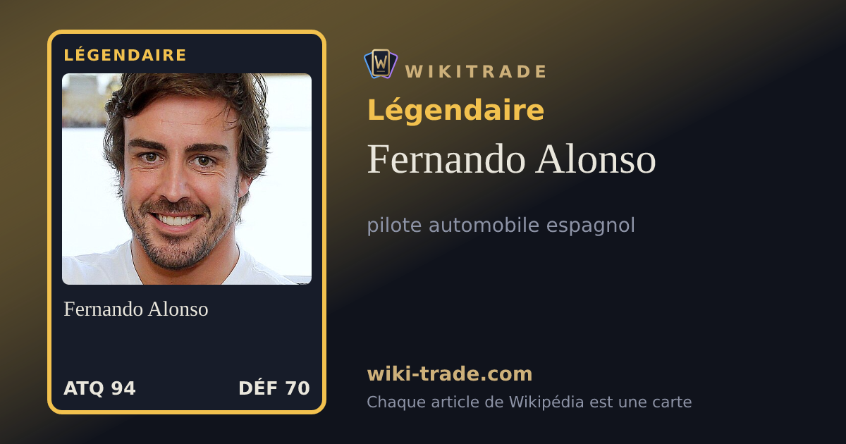 Fernando Alonso — carte Légendaire