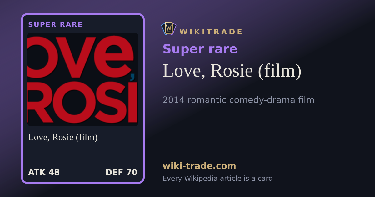 Love, Rosie (film) — Super rare card