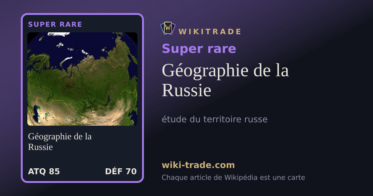 Géographie de la Russie — carte Super rare