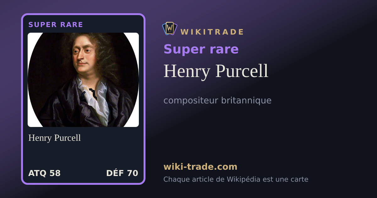 Henry Purcell — carte Super rare