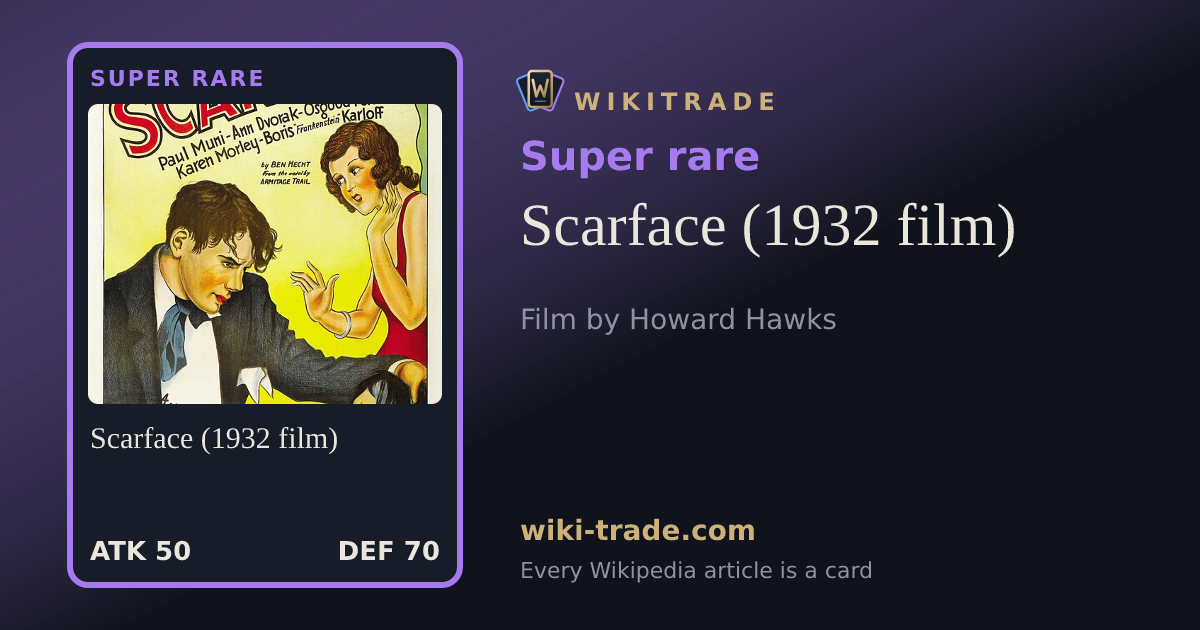Scarface (1932 film) — Super rare card