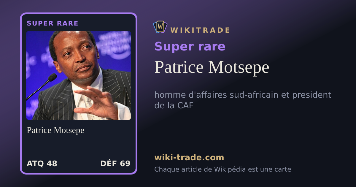 Patrice Motsepe — carte Super rare