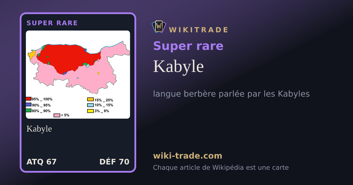 Kabyle — carte Super rare