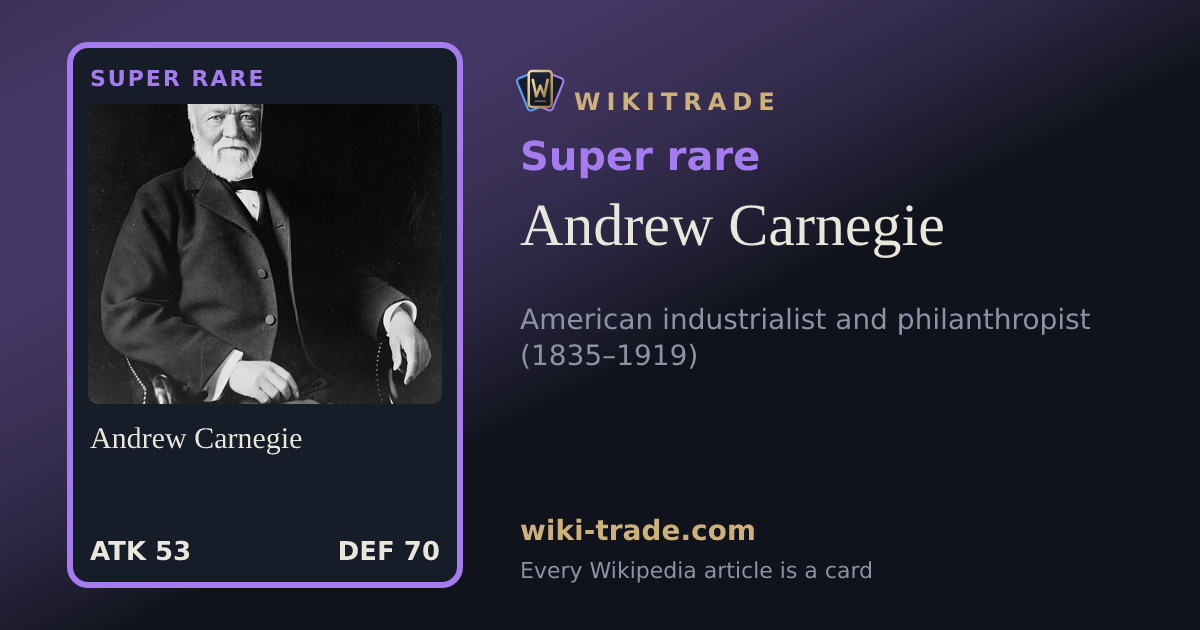 Andrew Carnegie — Super rare card