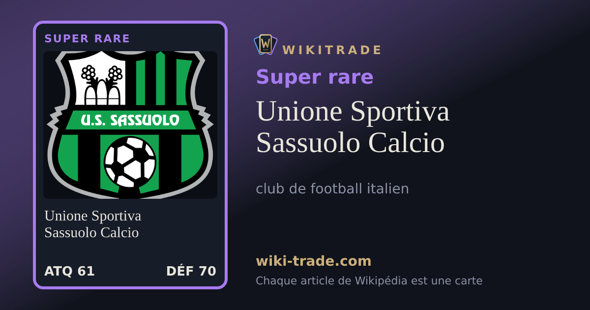 Unione Sportiva Sassuolo Calcio — carte Super rare