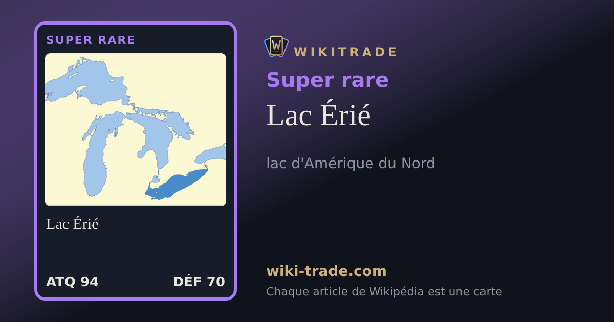 Lac Érié — carte Super rare
