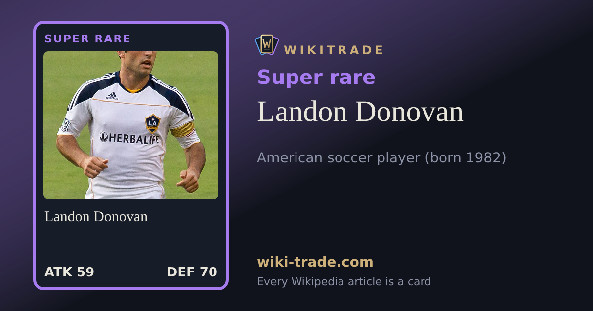 Landon Donovan — Super rare card