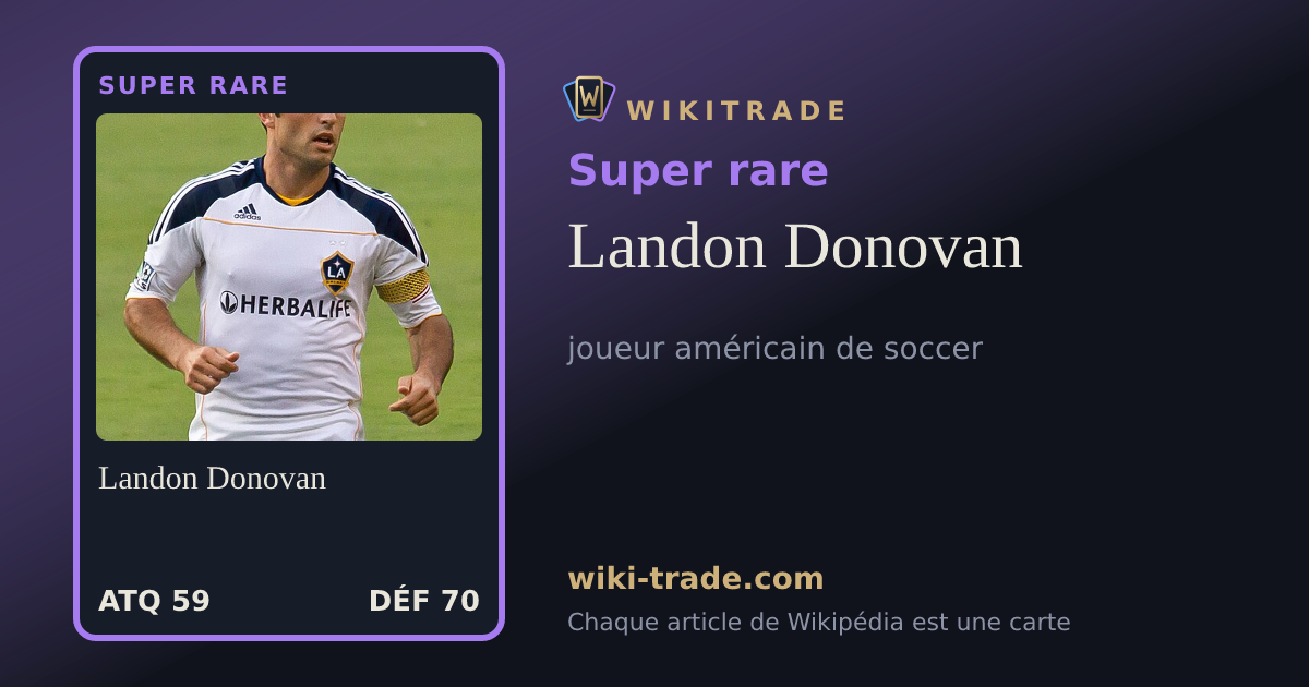 Landon Donovan — carte Super rare
