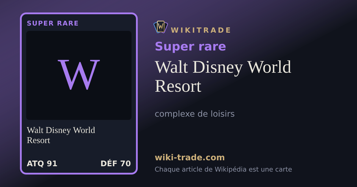 Walt Disney World Resort — carte Super rare