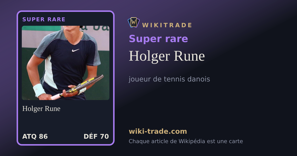 Holger Rune — carte Super rare