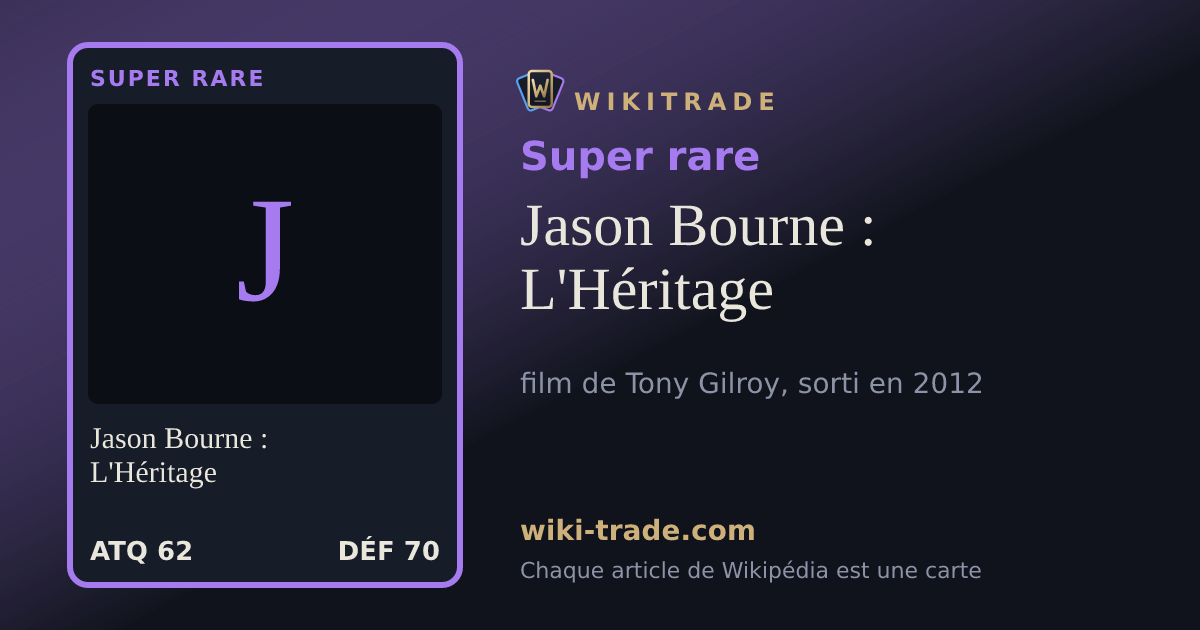 Jason Bourne : L'Héritage — carte Super rare