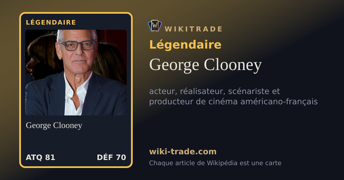 George Clooney — carte Légendaire