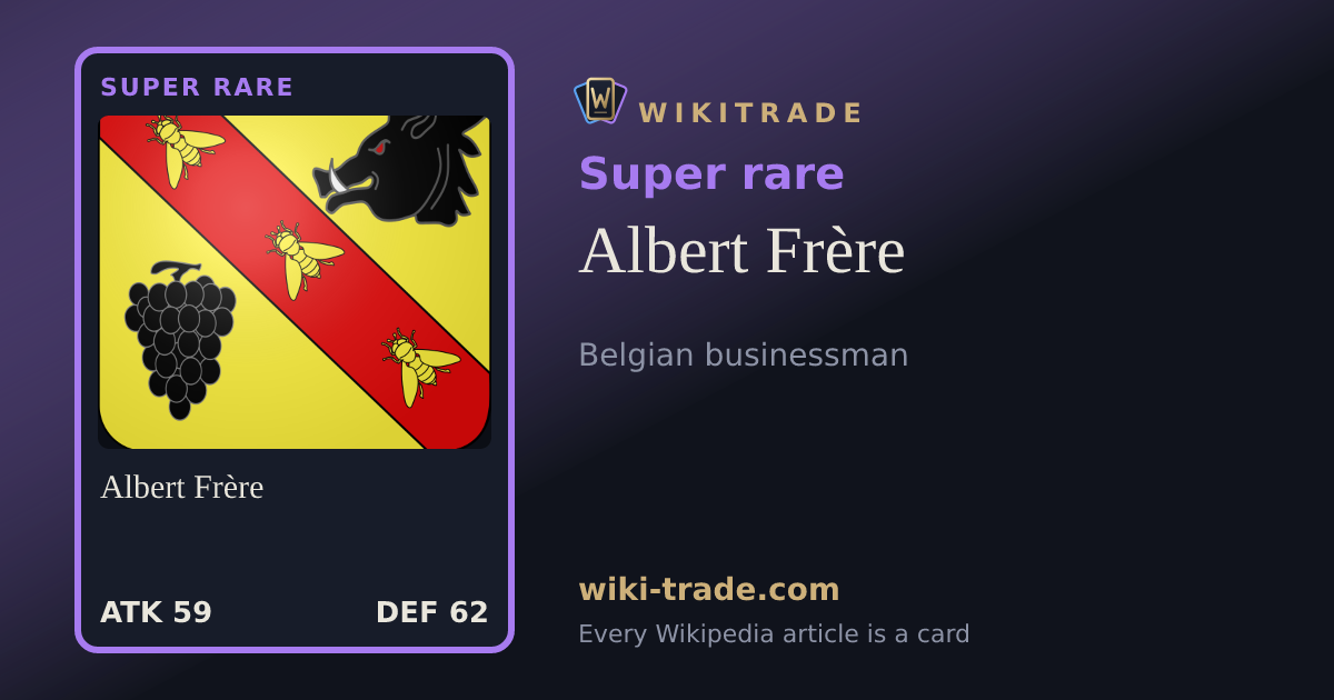 Albert Frère — Super rare card