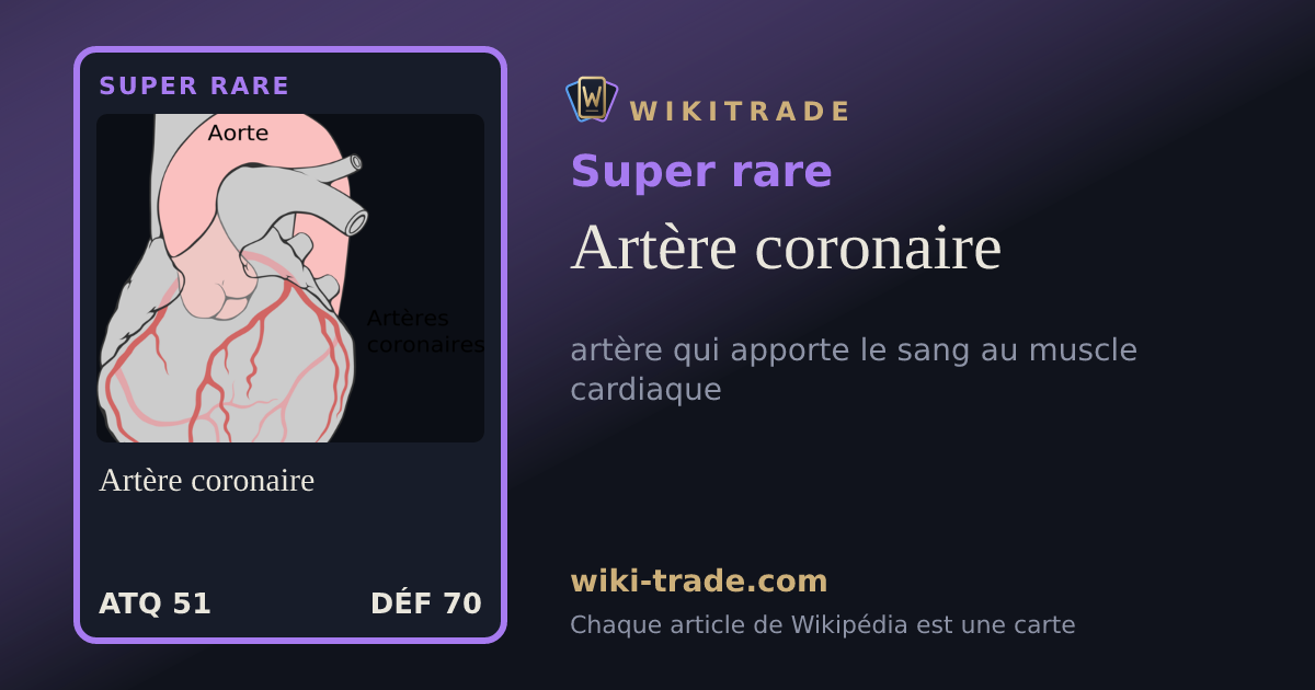 Artère coronaire — carte Super rare