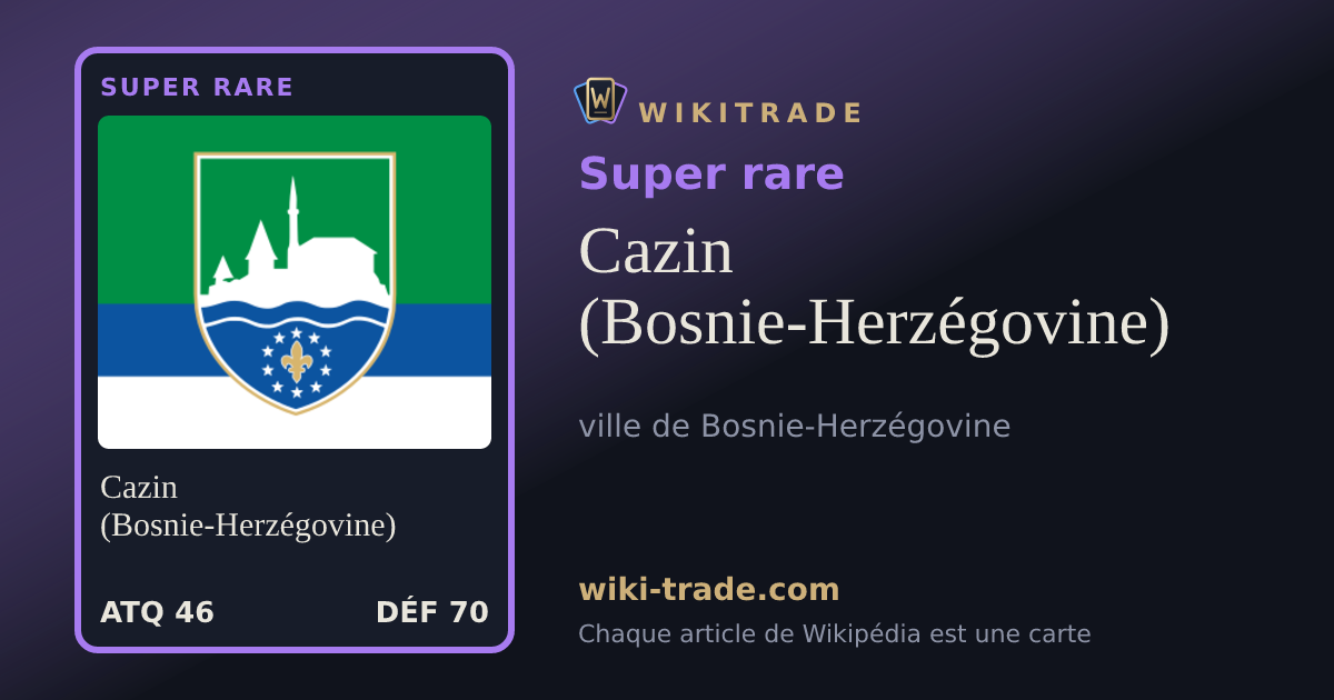 Cazin (Bosnie-Herzégovine) — carte Super rare