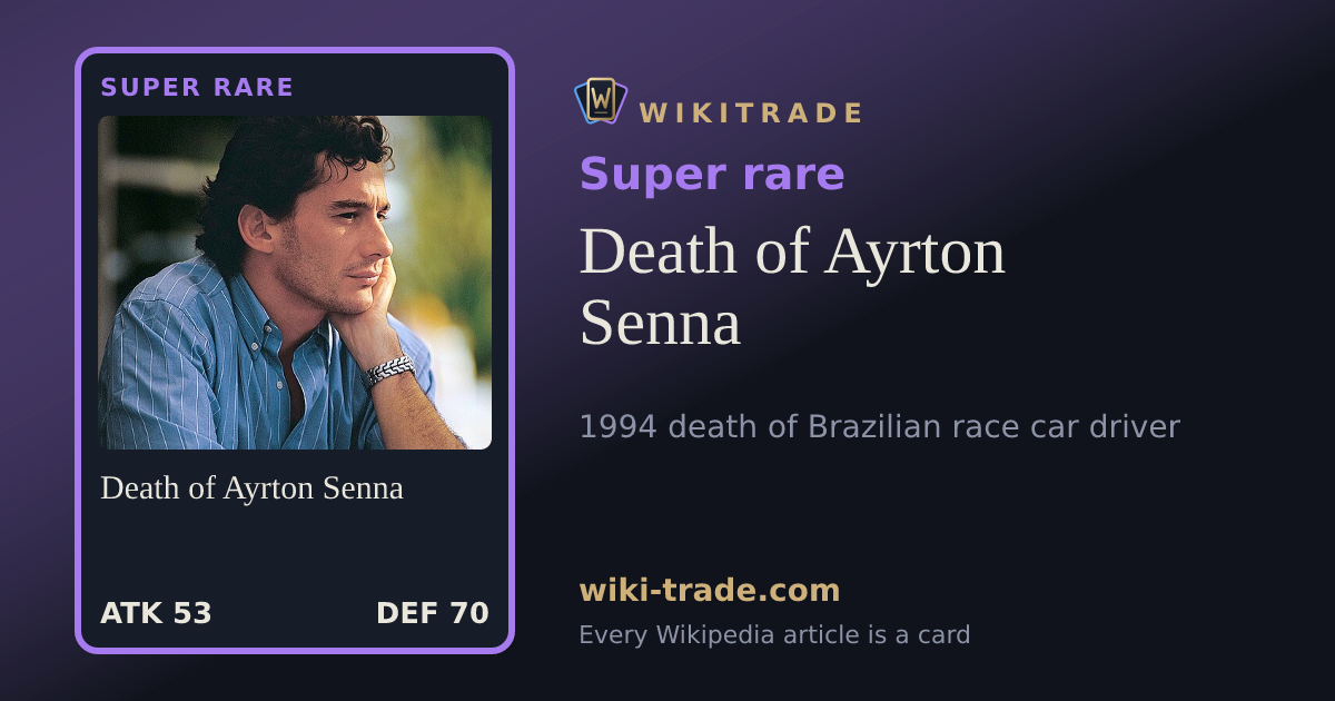 Death of Ayrton Senna — Super rare card
