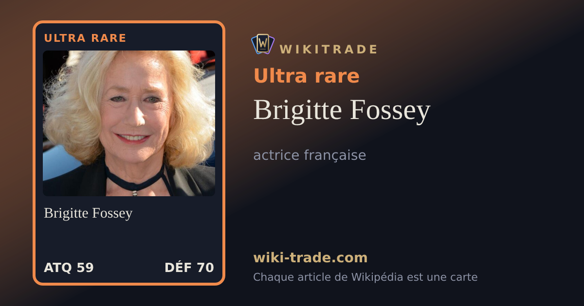 Brigitte Fossey — carte Ultra rare