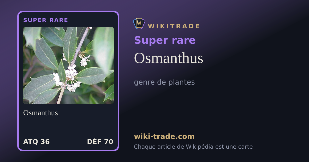 Osmanthus — carte Super rare