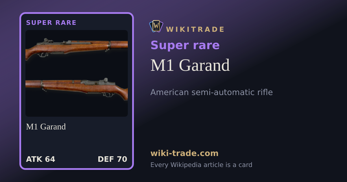 M1 Garand — Super rare card