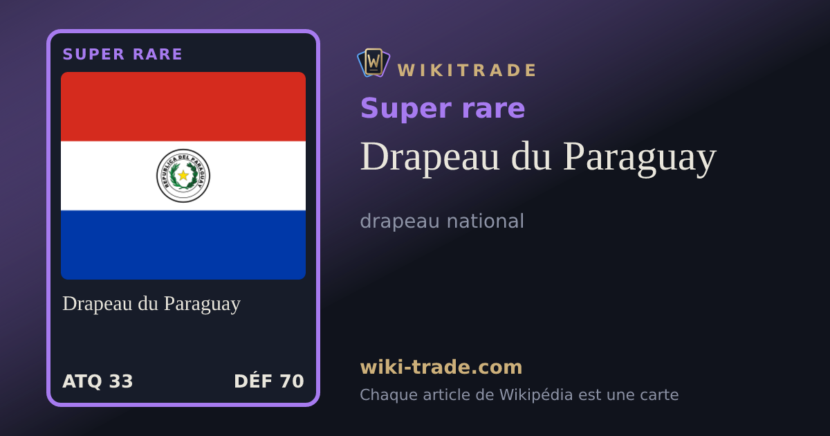 Drapeau du Paraguay — carte Super rare