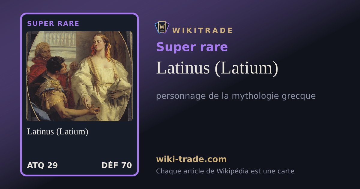 Latinus (Latium) — carte Super rare