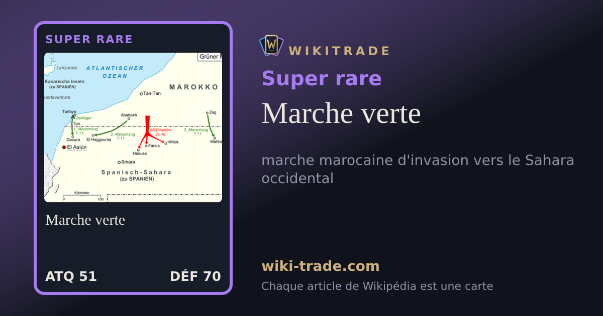 Marche verte — carte Super rare