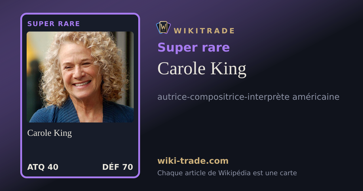 Carole King — carte Super rare