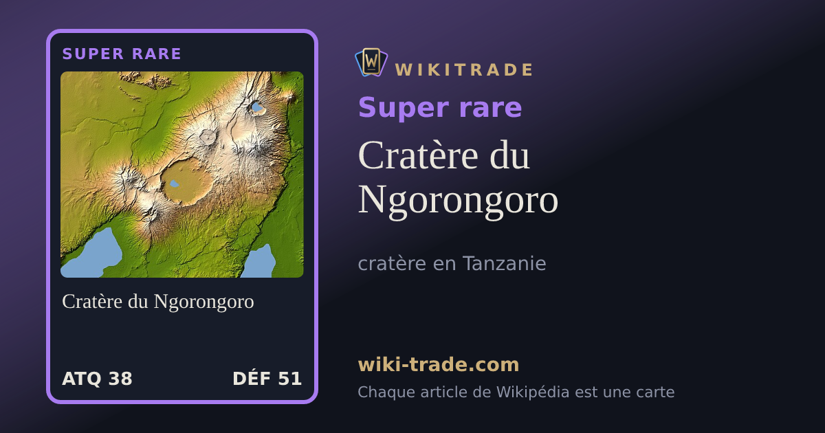 Cratère du Ngorongoro — carte Super rare