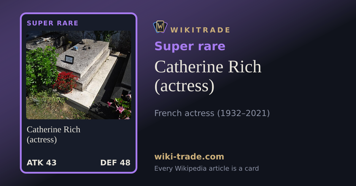 Catherine Rich (actress) — Super rare card