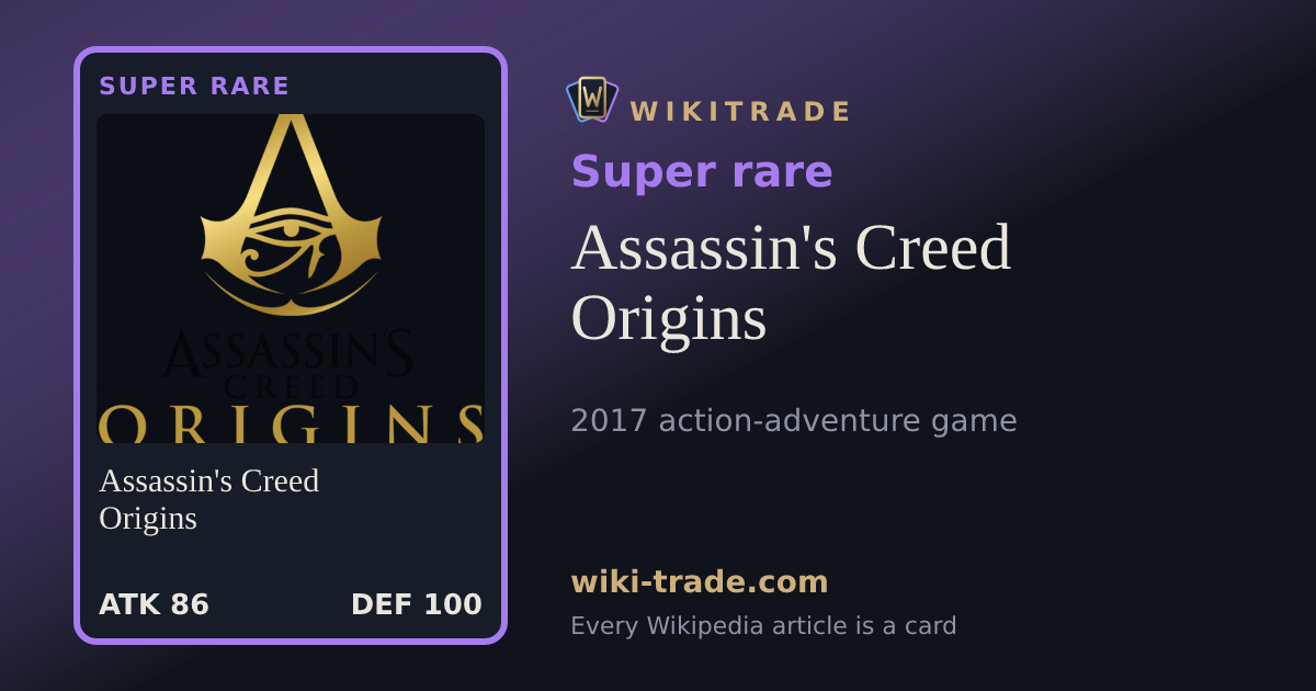 Assassin's Creed Origins — Super rare card