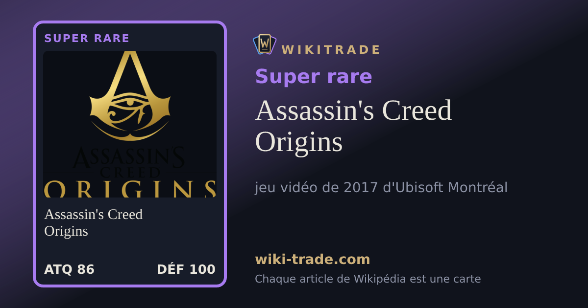 Assassin's Creed Origins — carte Super rare