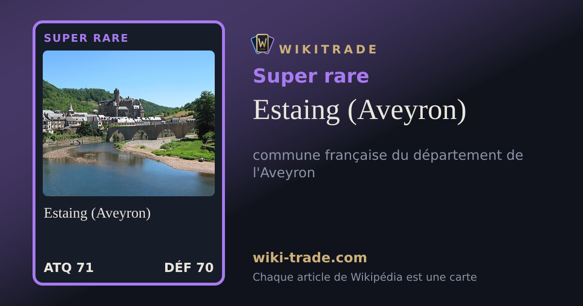 Estaing (Aveyron) — carte Super rare