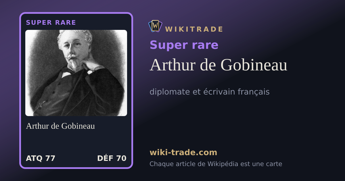 Arthur de Gobineau — carte Super rare