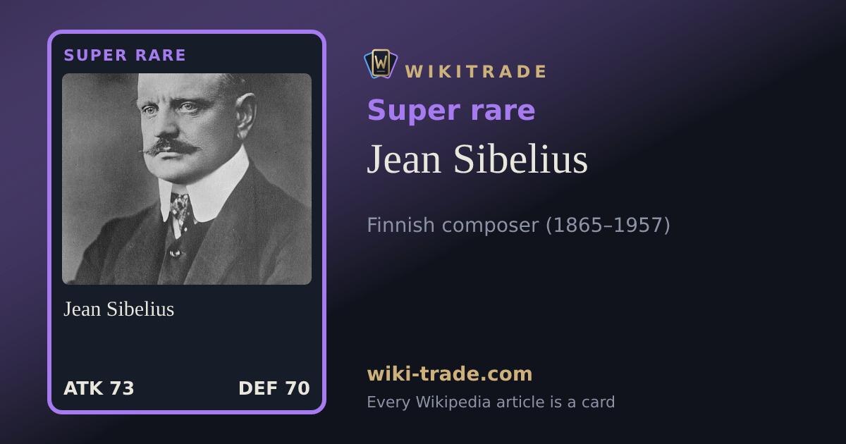 Jean Sibelius — Super rare card