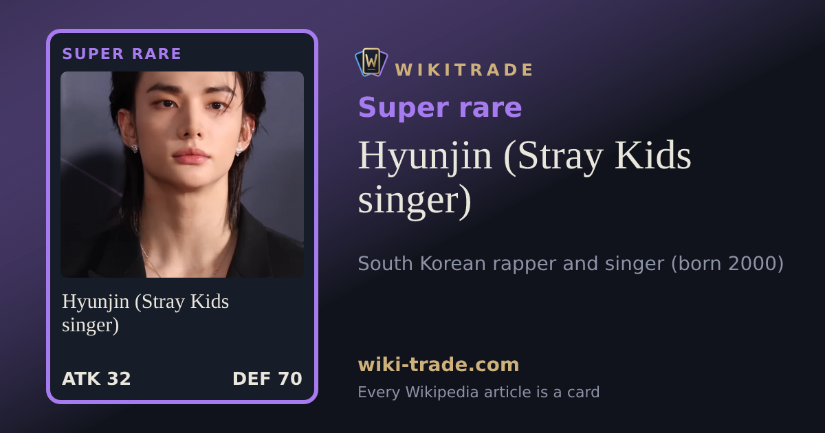 Hyunjin (Stray Kids singer) — Super rare card