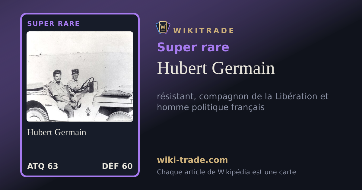 Hubert Germain — carte Super rare