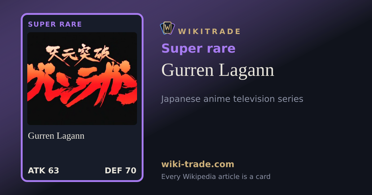 Gurren Lagann — Super rare card
