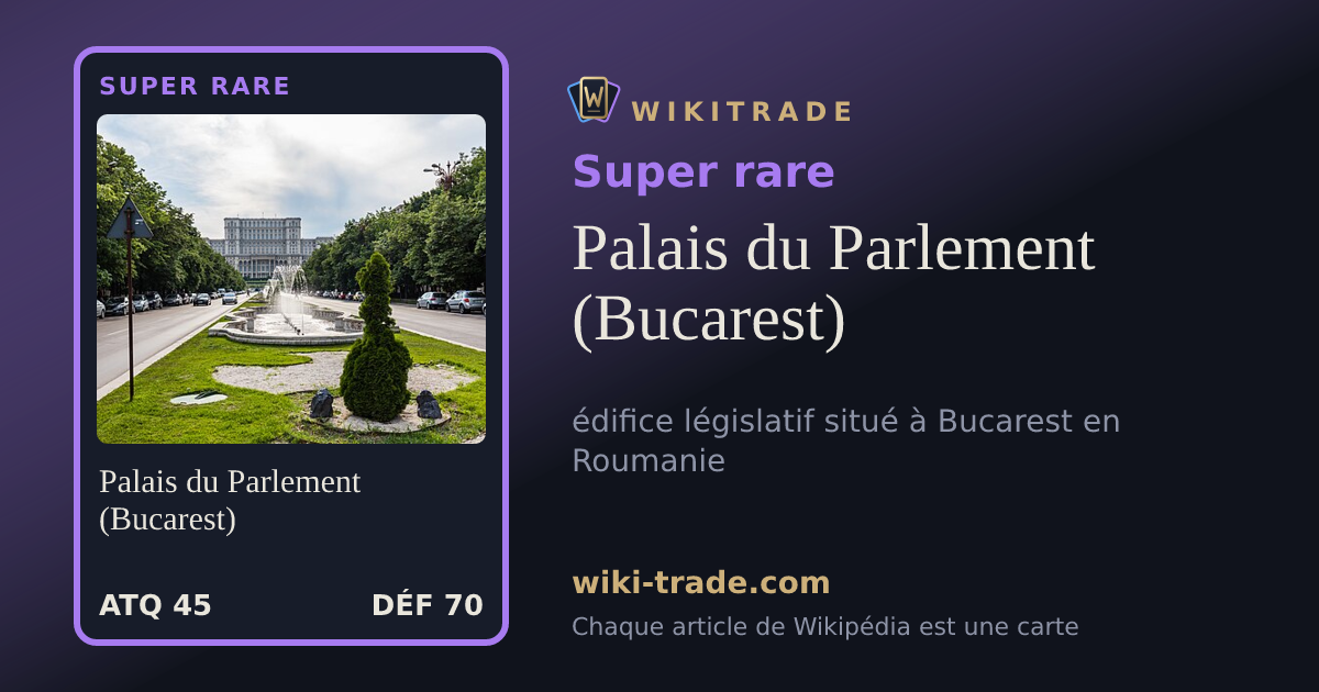 Palais du Parlement (Bucarest) — carte Super rare