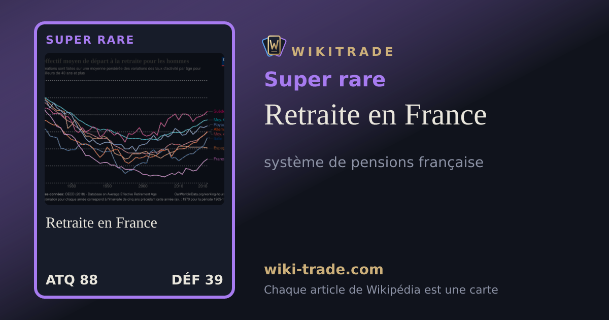 Retraite en France — carte Super rare