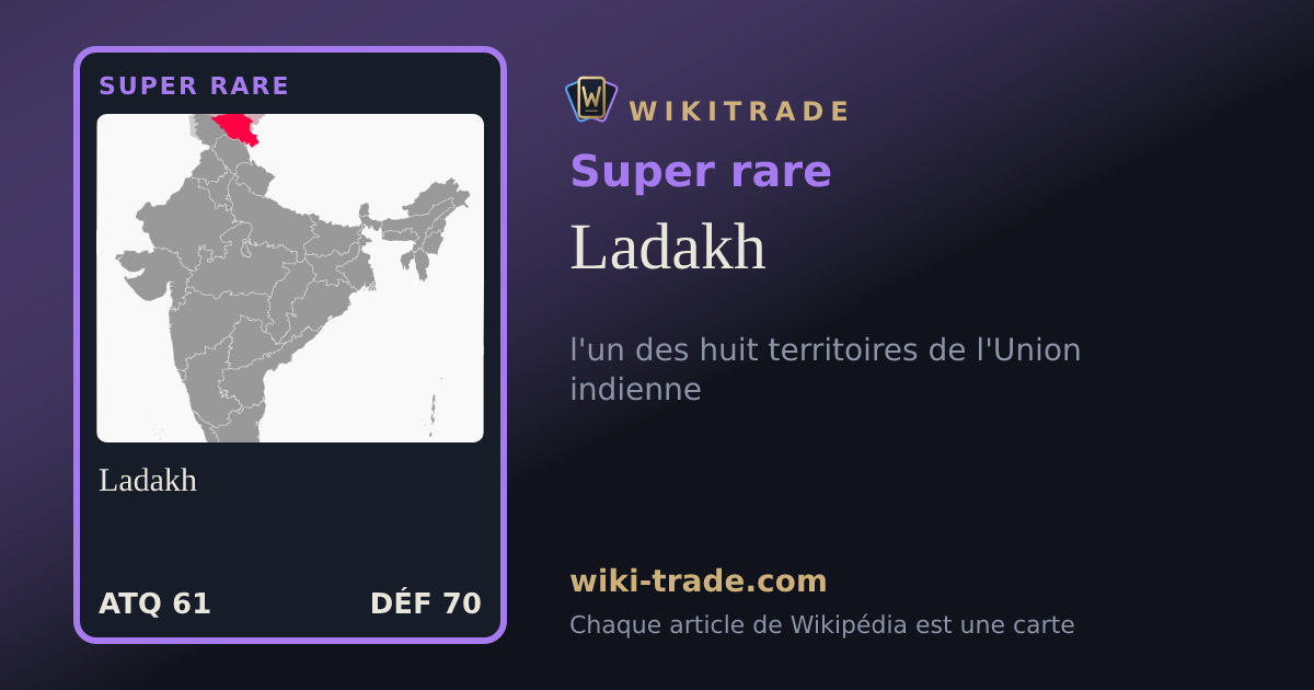 Ladakh — carte Super rare