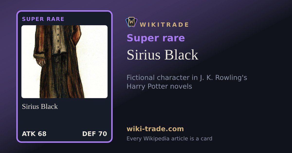 Sirius Black — Super rare card