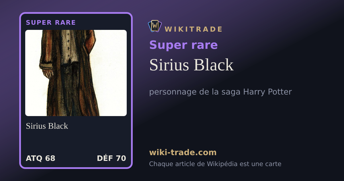 Sirius Black — carte Super rare