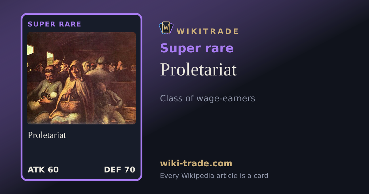 Proletariat — Super rare card
